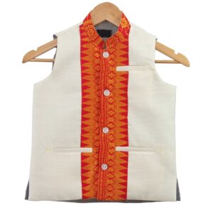 Nehru Jacket - Waistcoat (Boys/Eri with Cotton & Silk)